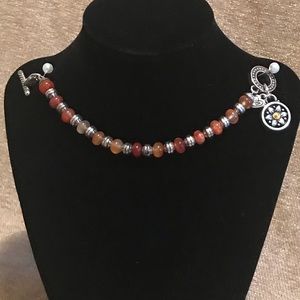 Brighton Silver and Amber Bracelet
